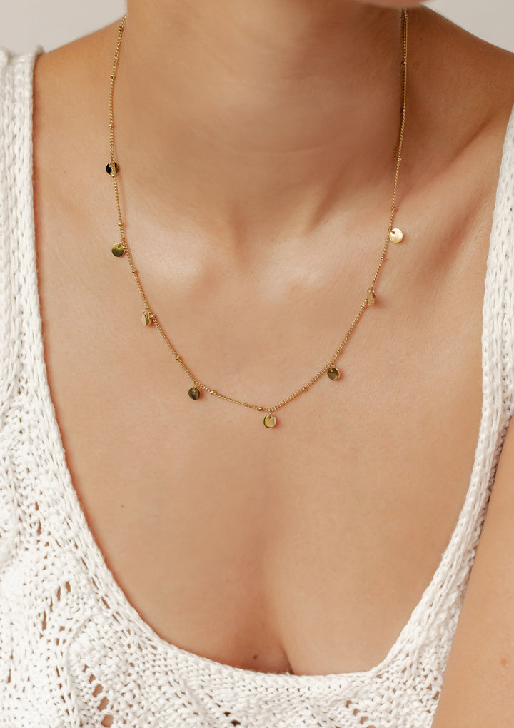 Cercles Bobble Chaîne Collier en Or