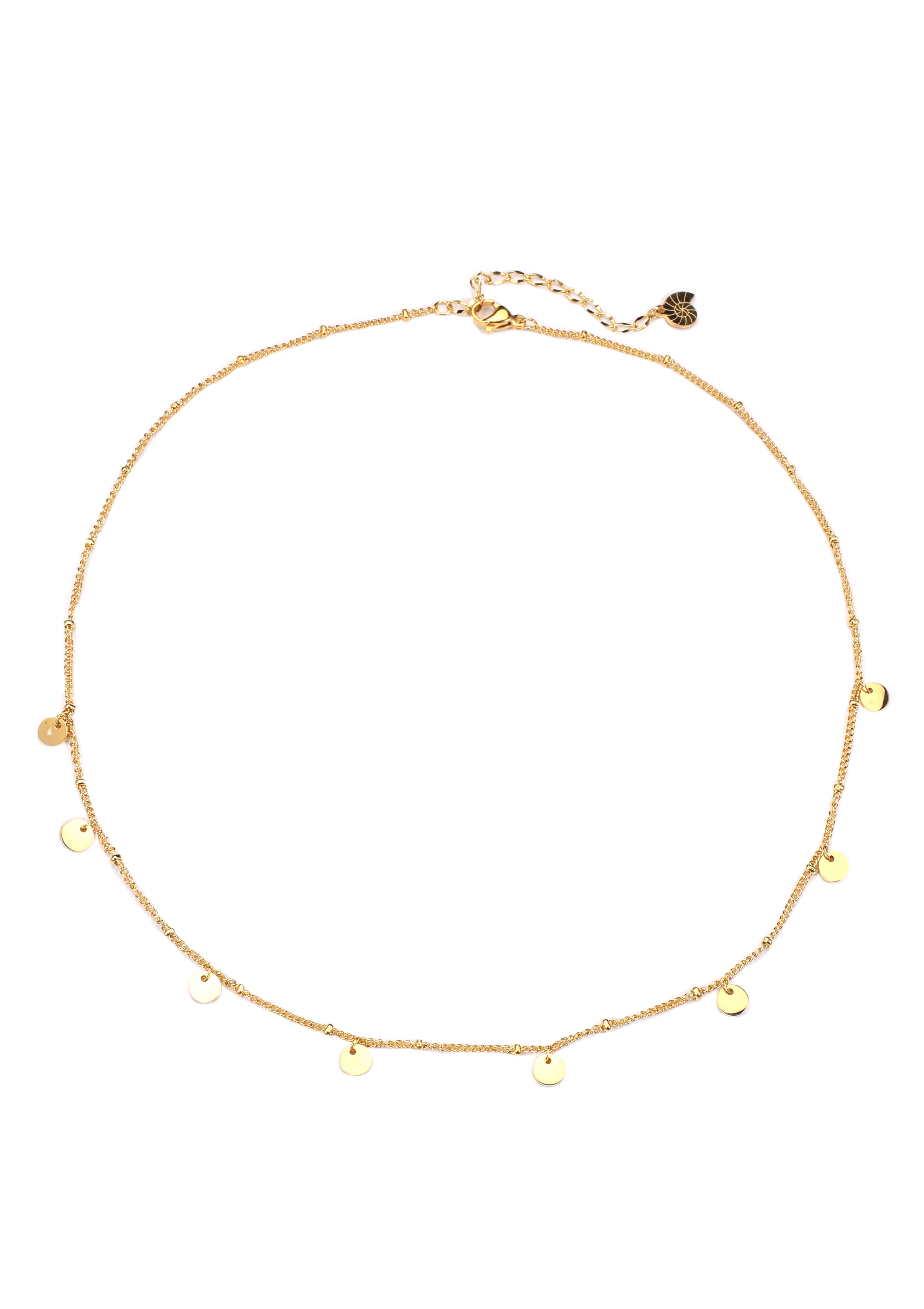 Circles Bobble Chain Necklace Gold
