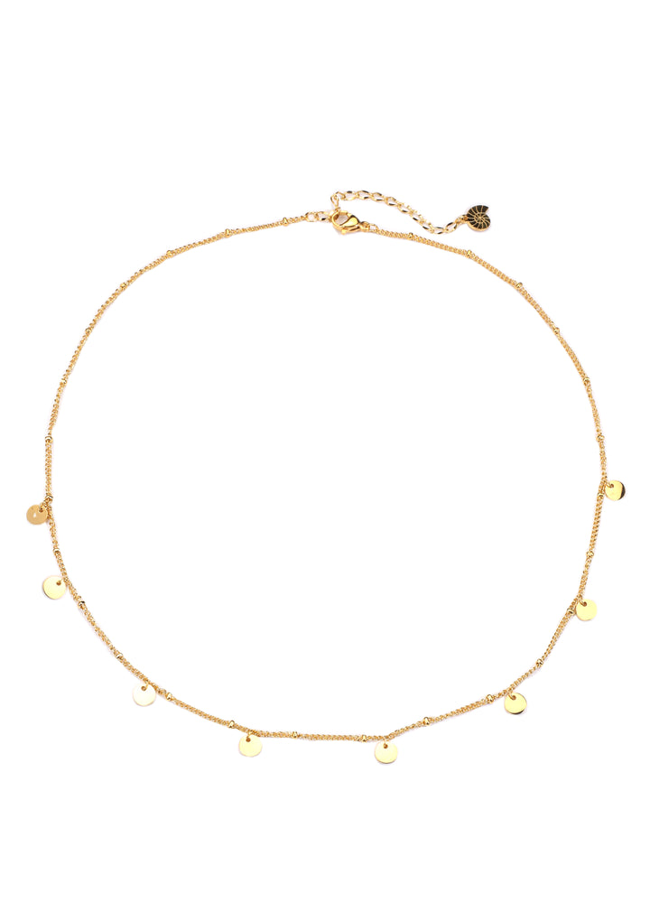 Cercles Bobble Chaîne Collier en Or