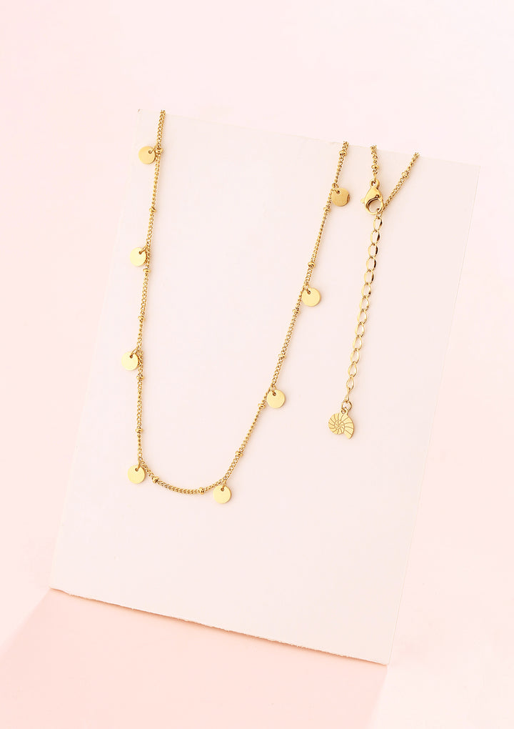 Cercles Bobble Chaîne Collier en Or