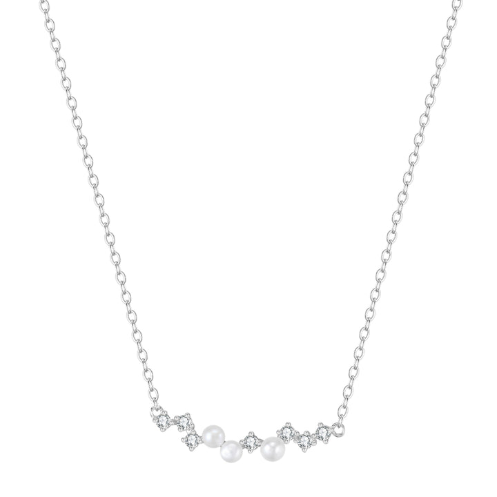Collar Colgante Ramillete Perla en Plata de Ley 925