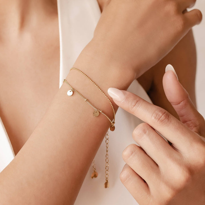 Set Pulseras Moneda y Beads