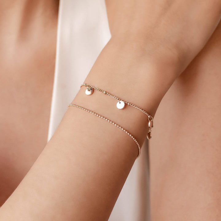 Set Pulseras Moneda y Beads