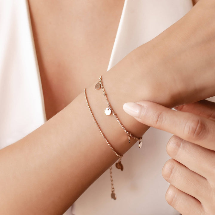 Set Pulseras Moneda y Beads