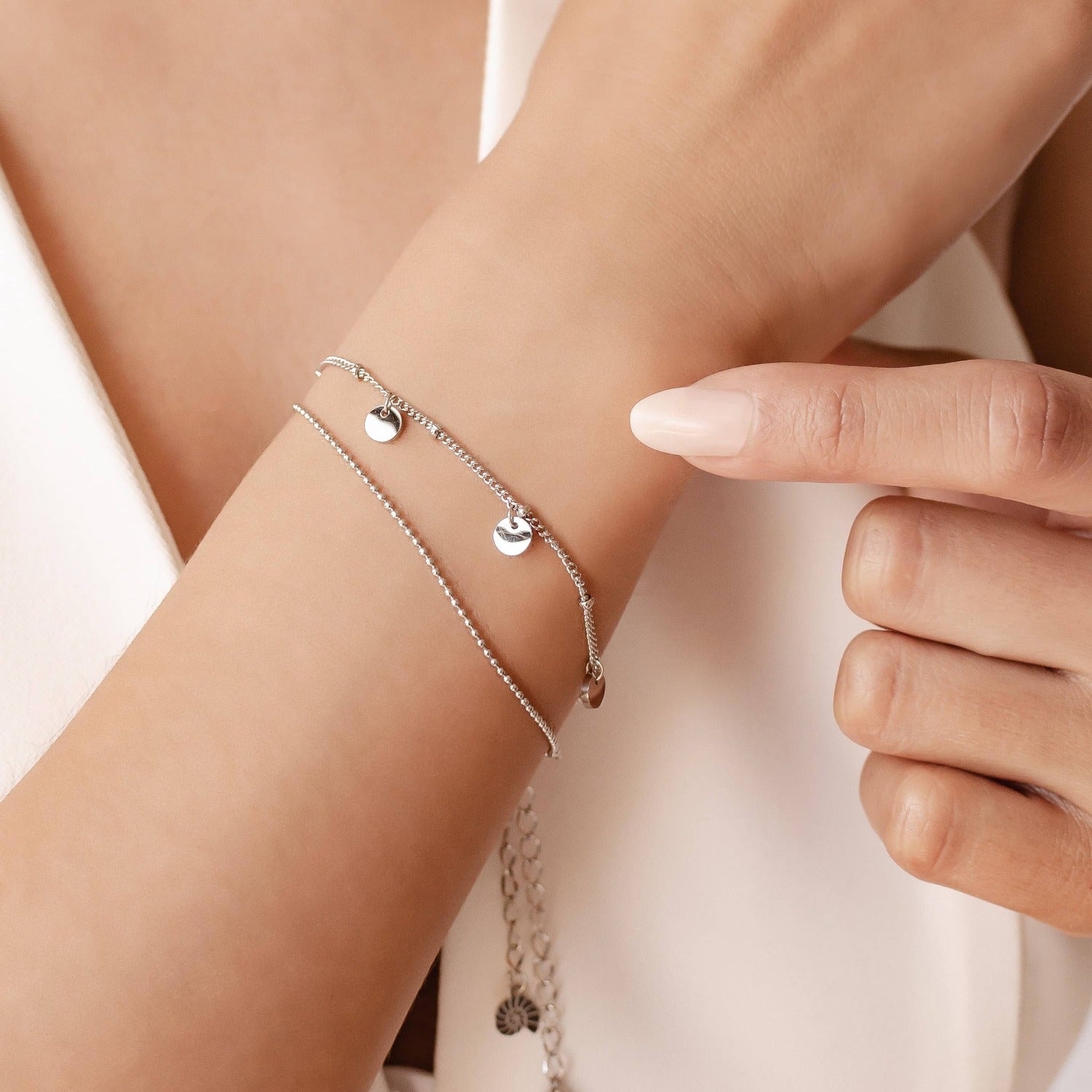 Ensemble de Bracelet de chaîne de pièce de monnaie et de barre