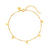 Bracelet de Cheville Chaîne Bobbles Cercles en Or