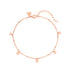 Circles Bobble Chain Anklet Rose Gold