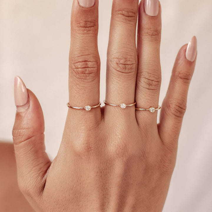 Bague Diamant Completion en Or Massif 14 CT