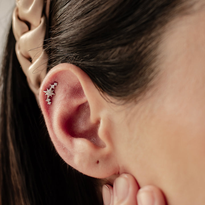 Piercing Clous d'Oreilles Constellation Argent Sterling