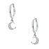 Pendientes Huggie de Luna Creciente Plata de Ley 925