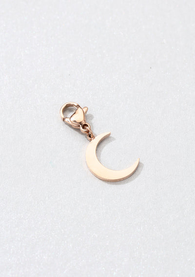 Crescent Moon Pendant Rose Gold
