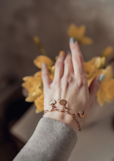 Crescent Moon Pendant Rose Gold