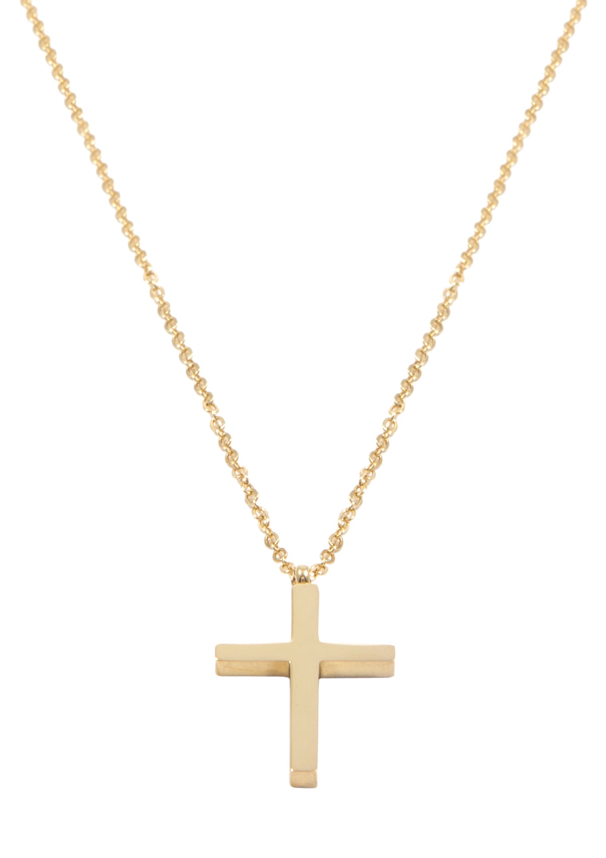 Kette mit Kreuz Anhänger in Goldfarbe