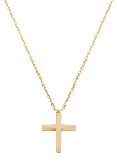 Kette mit Kreuz Anhänger in Goldfarbe