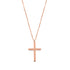 Kette mit Kreuz Anhänger in Rosegold