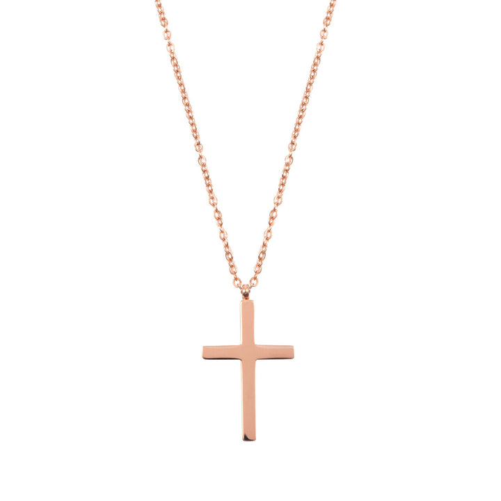Collier Pendentif Croix Or Rose