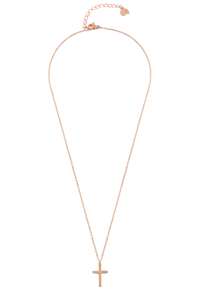 Collier Pendentif Croix Or Rose