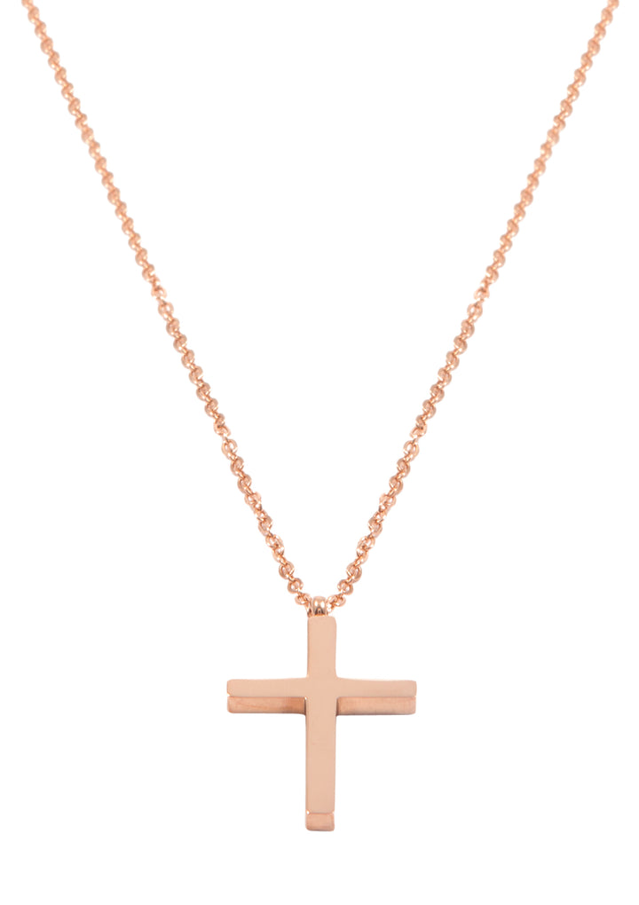 Collier Pendentif Croix Or Rose