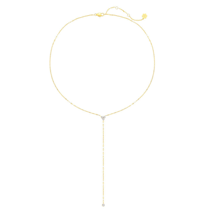 Crystal Trio Y Lariat Necklace Waterproof