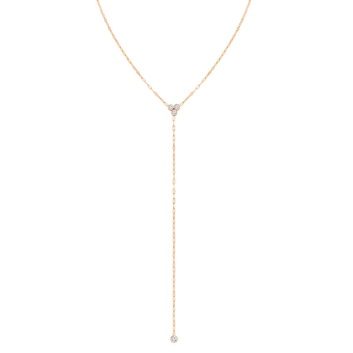 Crystal Trio Y Lariat Necklace Waterproof