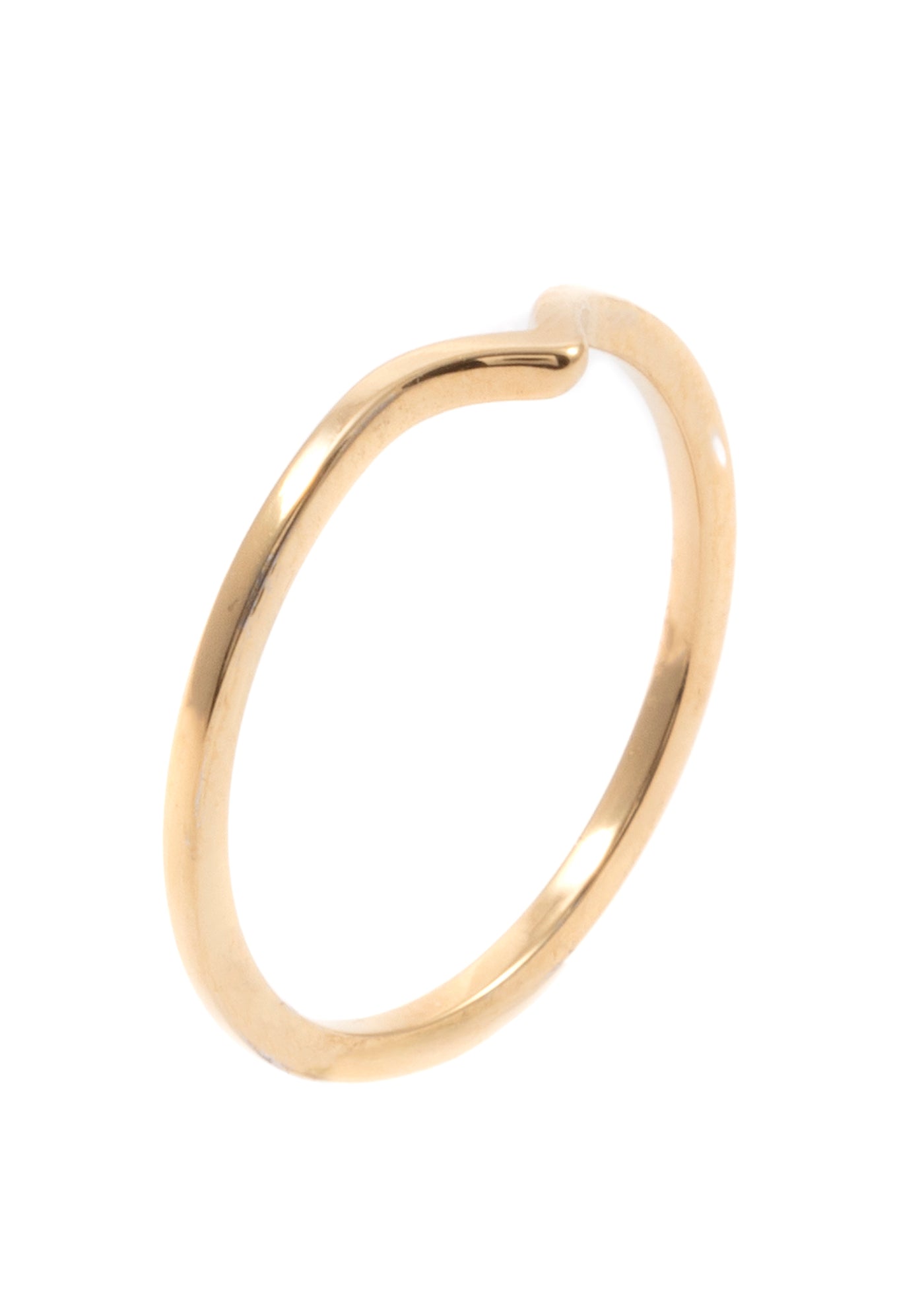 Anillo Curvado en Oro