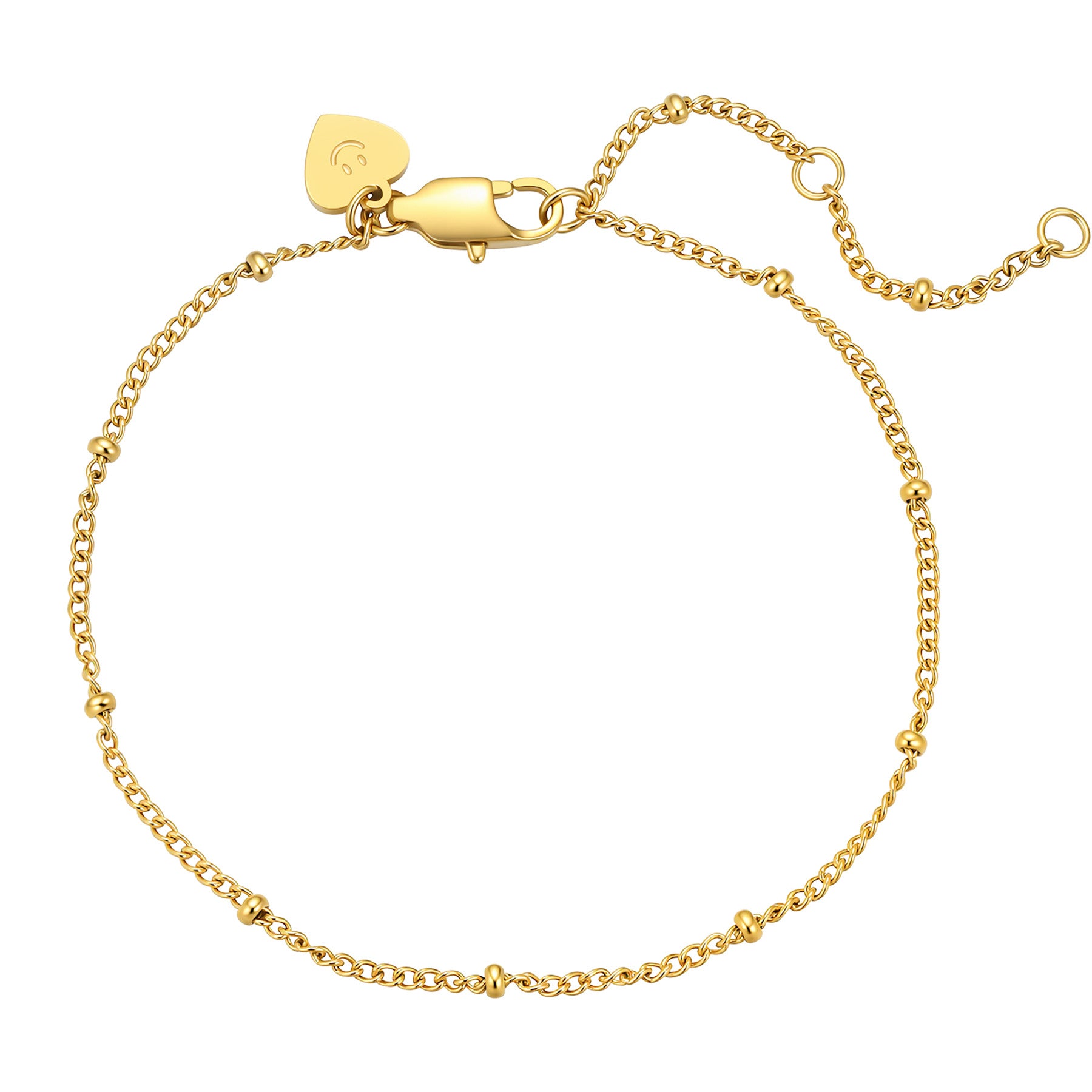 Dainty Bobble Chain Bracelet Waterproof