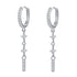 Pendientes Huggie Oscilantes de Barra Plata de Ley 925
