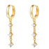 Pendientes Huggie Oscilantes Plata de Ley 925 en Oro