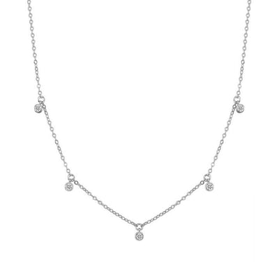 Collar Charm Brillante en Plata de Ley 925