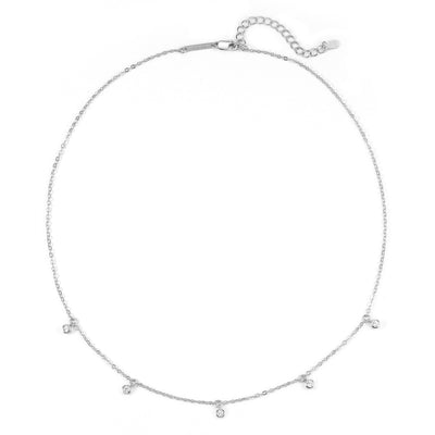 Collar Charm Brillante en Plata de Ley 925
