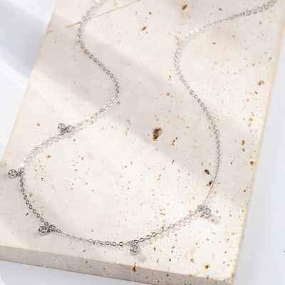Collar Charm Brillante en Plata de Ley 925