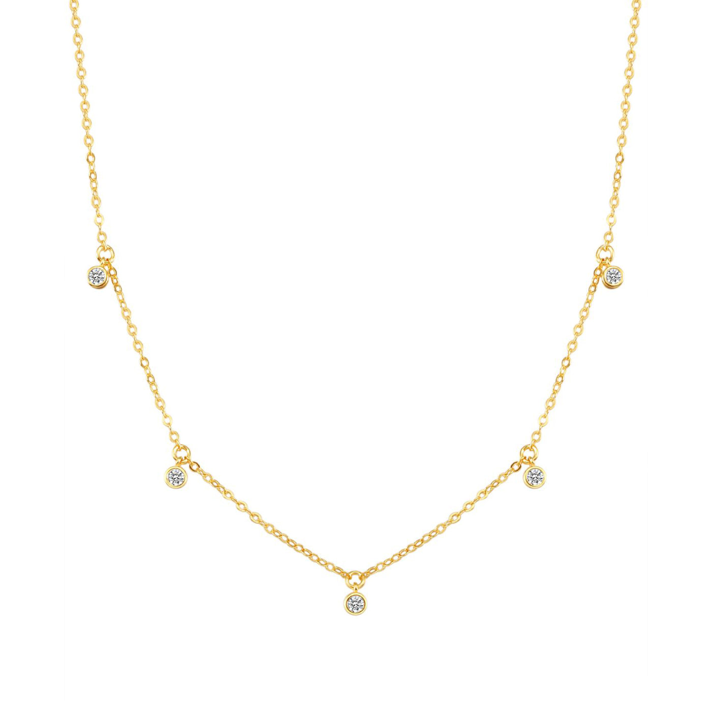 Collar Charm Brillante en Plata de Ley 925