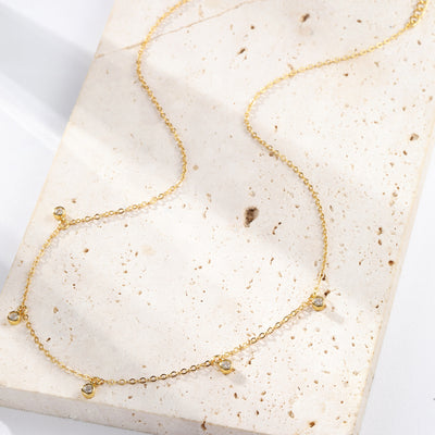 Collar Charm Brillante en Plata de Ley 925