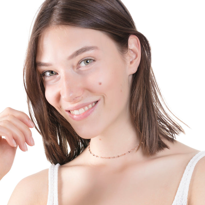 Feine Choker Kette in Roségold