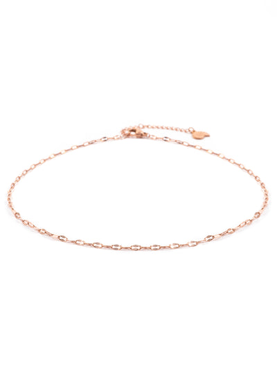 Feine Choker Kette in Rosegold