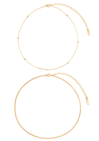 Choker Set im Zarten Design in Goldfarbe