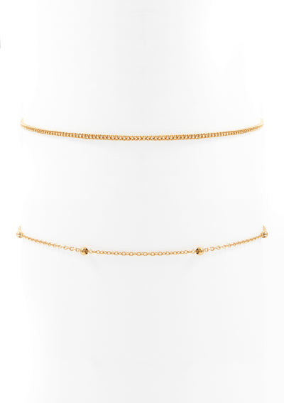 Choker Set im Zarten Design in Goldfarbe