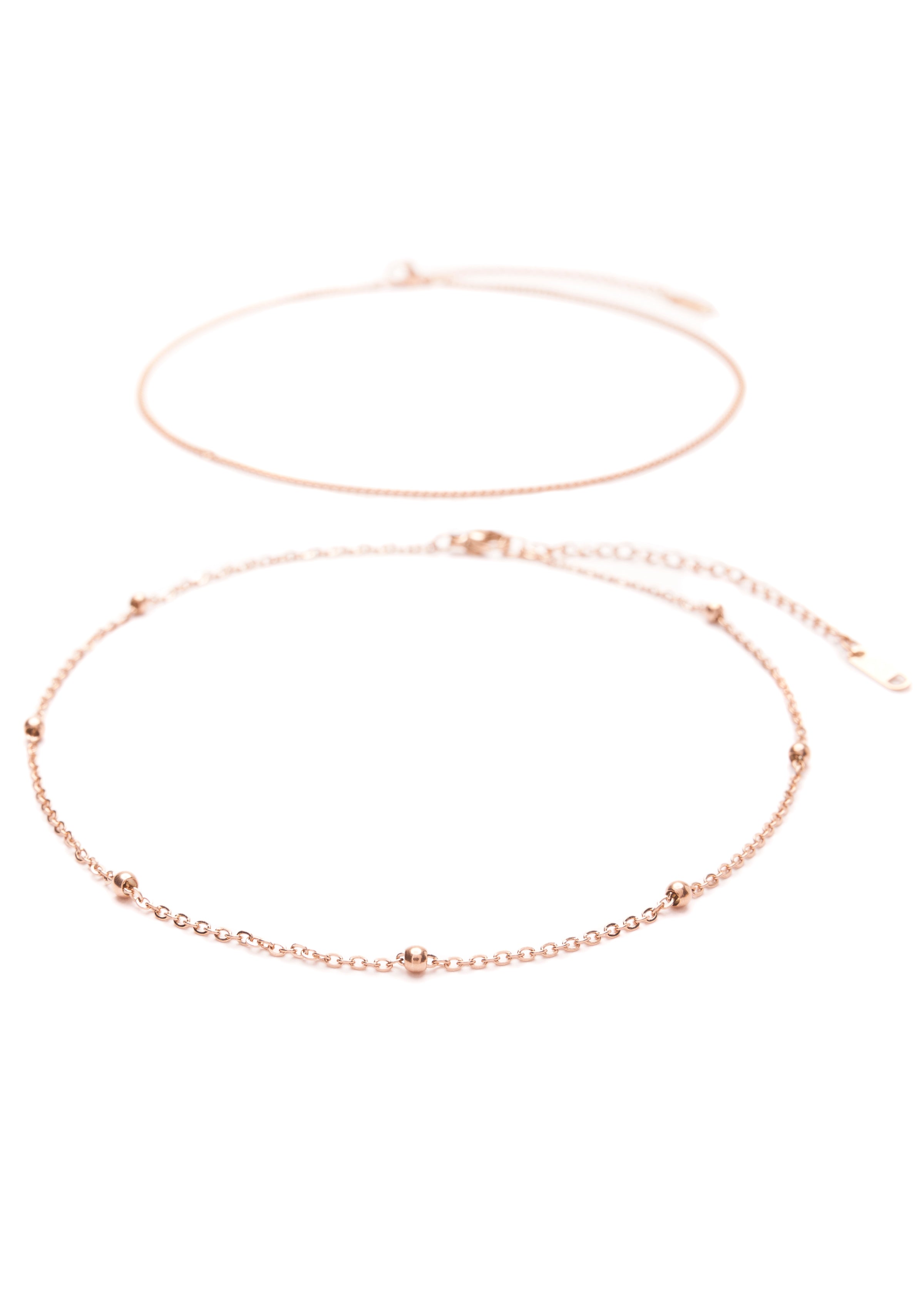 Choker Set im Zarten Design Rosévergoldet