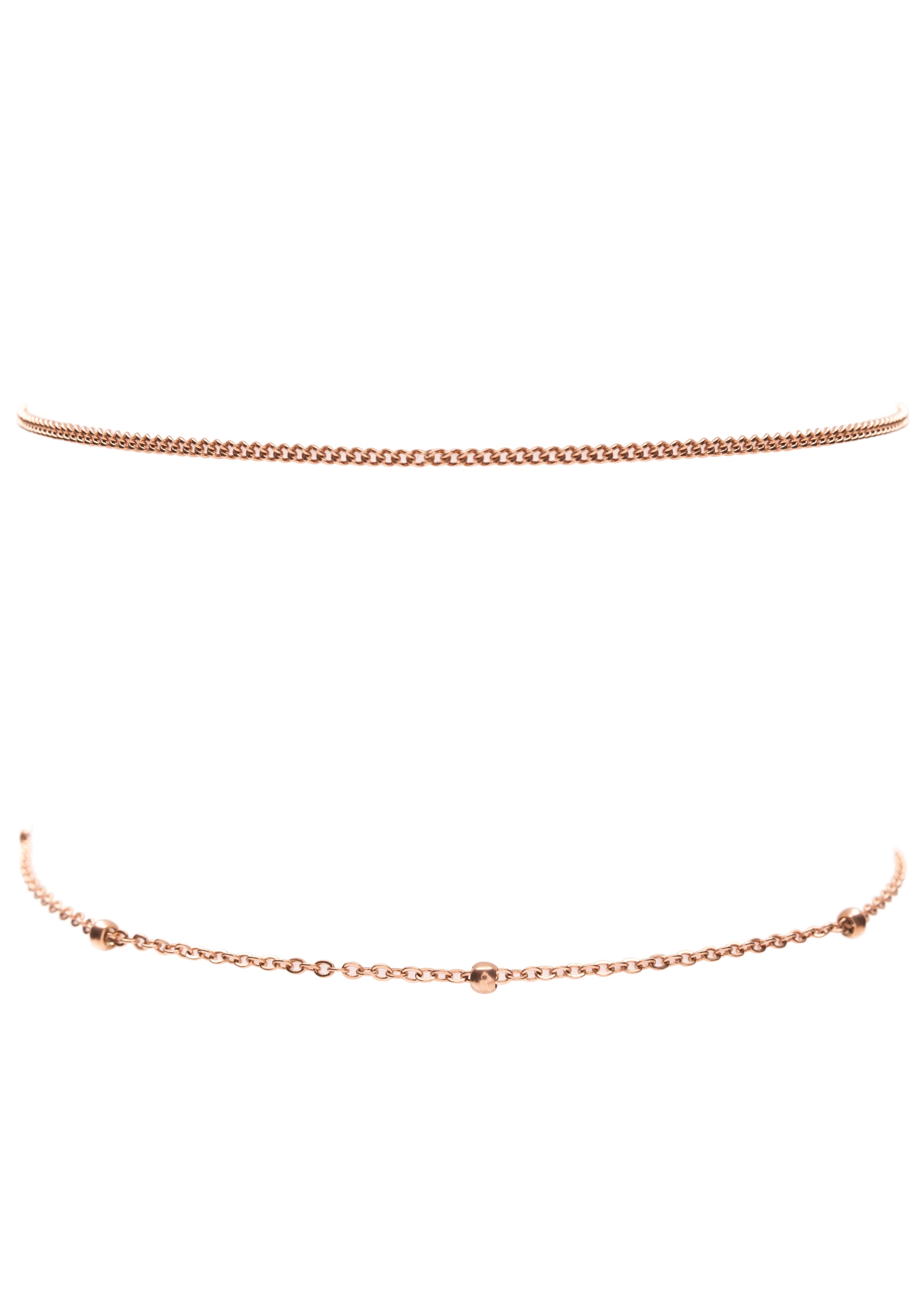 Choker Set im Zarten Design Rosévergoldet