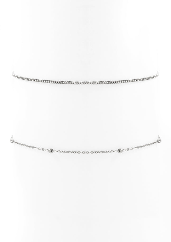 Delicate Choker Set Silver