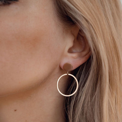 Delicate Circle Hoop Earrings