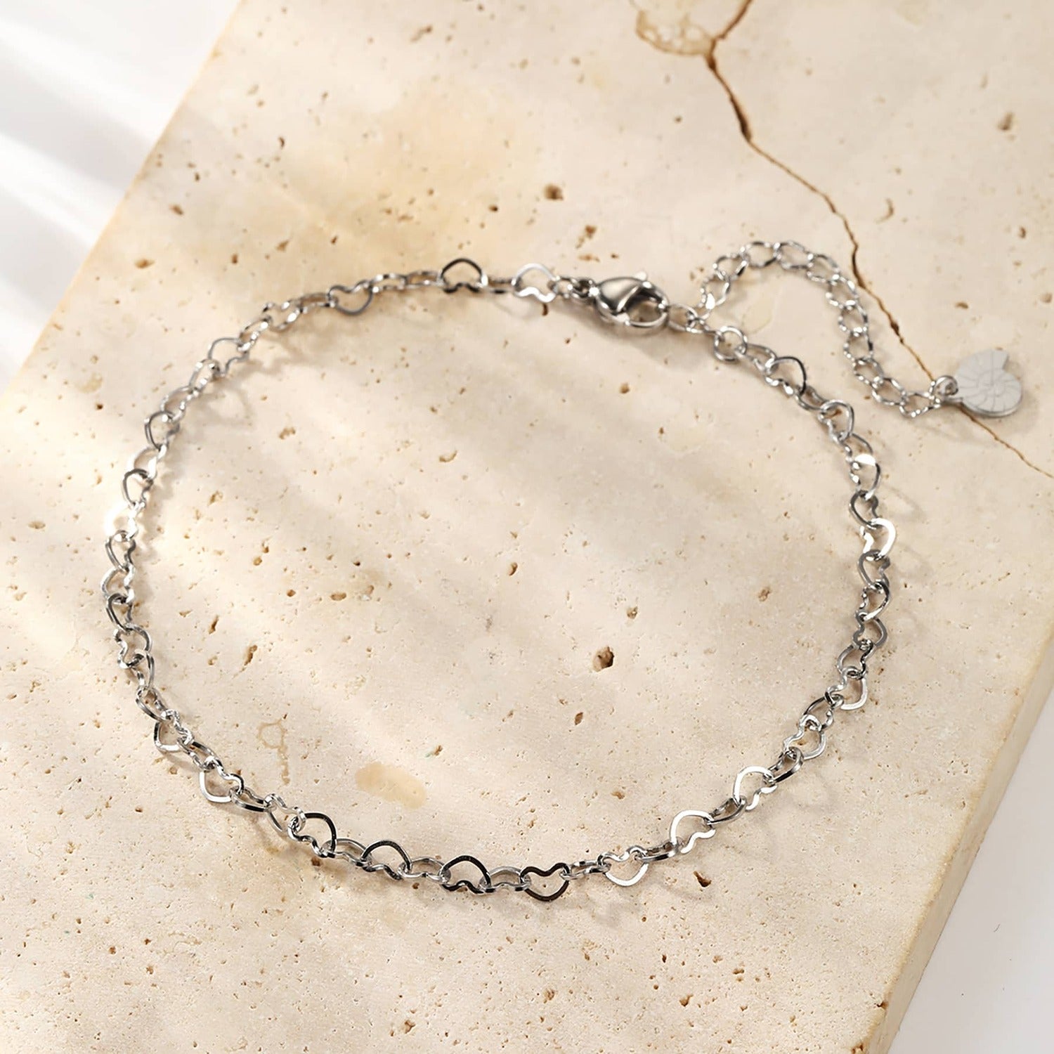 Zarte Herz Fußkette Wasserfest