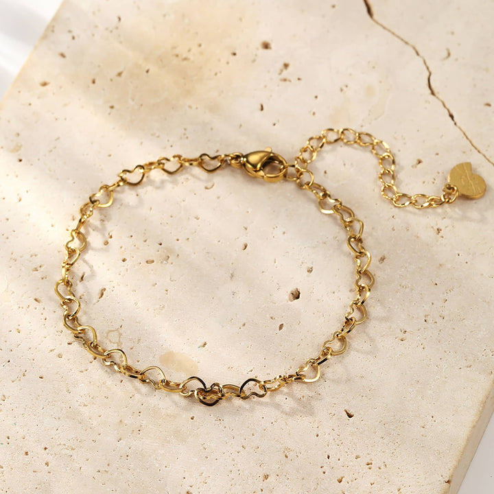 Bracelet Chaîne Fine Cœur