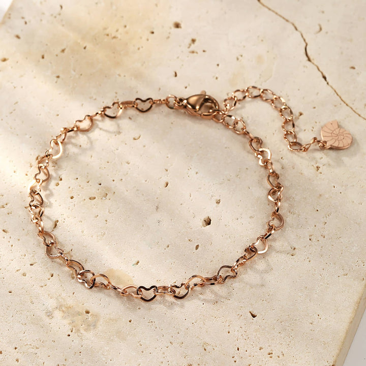 Bracelet Chaîne Fine Cœur