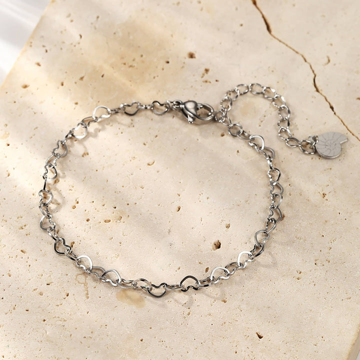 Bracelet Chaîne Fine Cœur
