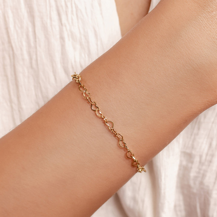 Bracelet Chaîne Fine Cœur