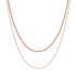 Delicate Layered Necklace Snake Chain Rose Gold
