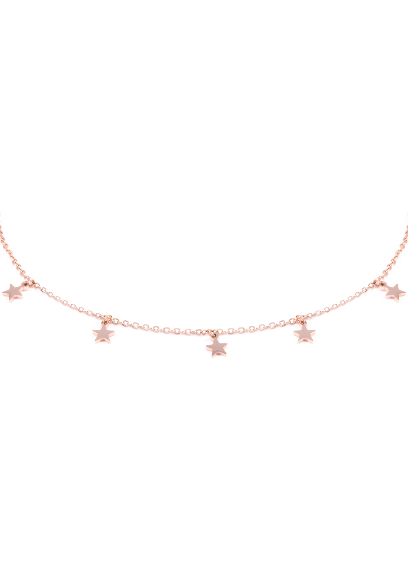 Collar Delicado con Estrella en Oro Rosa
