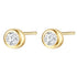 Diamond Bezel Stud Earrings Sterling Silver
