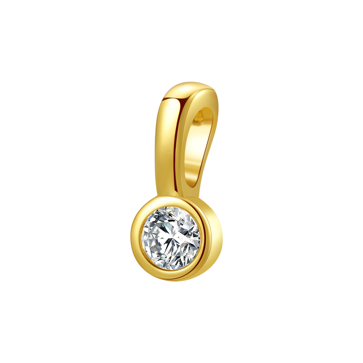 Pendentif Clip-on Diamant Sterling Argent